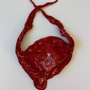 Madewell Red Bandana with Paisley Print